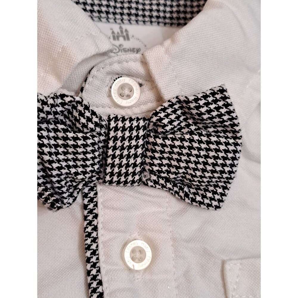 Vtg 101 Dalmations RARE Disney Baby Boys London Button-Up Shirt Bow Tie 12-18 Mo - Picture 5 of 13